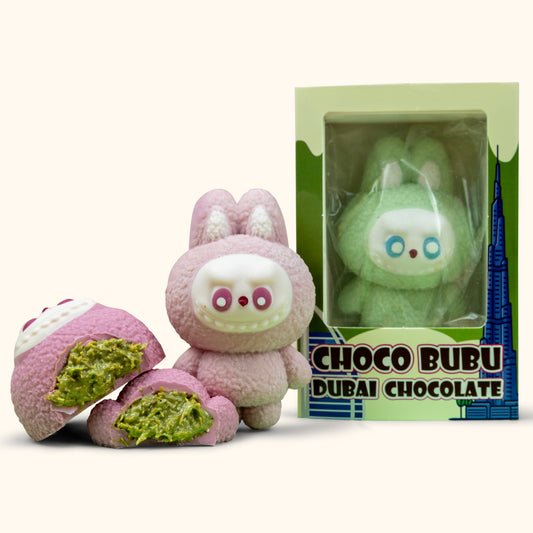 Choco Labubu - Viral Dubai Chocolate - White Chocolate - Green