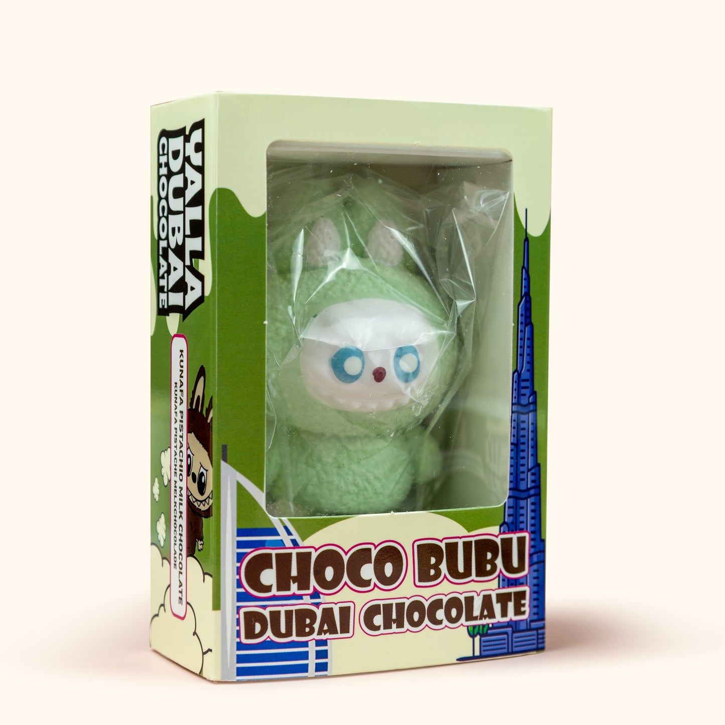 Choco Labubu - Viral Dubai Chocolate - White Chocolate - Green